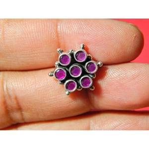 925 argent Sterling rubis boucle d'oreille goujon à la main princesse coupe pierres précieuses bijoux cadeau pour filles et femmes E0783-GS - Product Image 2