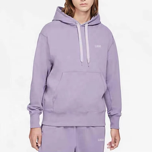 Conjunto Deportivo Lila con Capucha, Sudadera y Pantalones Largos con Bolsillos Laterales, Ropa Casual Transpirable para Adultos - Product Image 2
