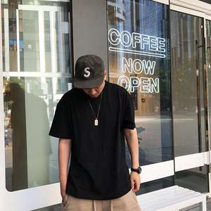 T-shirt vierge personnalisé pour hommes 250 300 Gsm lourd 100% coton T-shirt oversize épaule tombante Boxy Fit Crop T-shirt pour hommes - Product Image 4