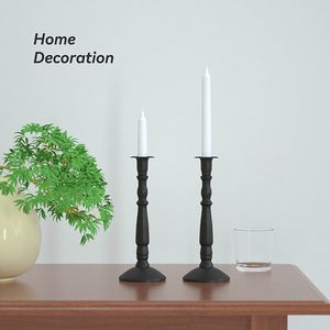 Bougeoir de fantaisie en métal noir Offre Spéciale pour le dîner pour la décoration de salon à la maison pour Noël - Product Image 2