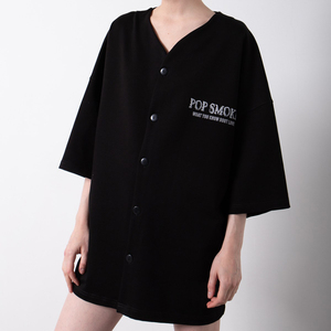 T-shirt de base-ball surdimensionné et décontracté avec Logo imprimé en vrac pour femme, 2022 coton, Design haut de gamme, vente en gros, 100 - Product Image 1