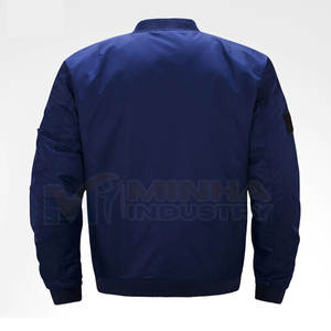 Chaqueta Bomber para Hombre de Secado Rápido al por Mayor para Venta en Línea, Chaqueta Bomber Transpirable Hecha de Algodón y Poliéster para Hombre - Product Image 2