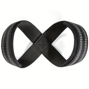 Sangles de musculation en forme de 8, antidérapantes, sans élasticité, unisexes, pour la salle de sport, l'entraînement, la musculation, sangles de poignet - Product Image 5