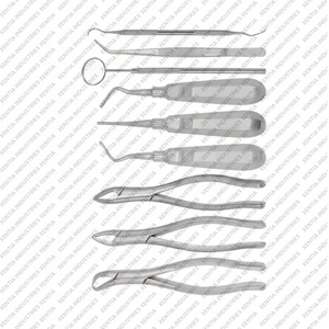 Oferta Especial: Juego de 9 Elevadores Dentales Básicos y Pinzas de Extracción Dental de Acero Inoxidable, Kit de Instrumentos Quirúrgicos para Extracción Dental - Product Image 2
