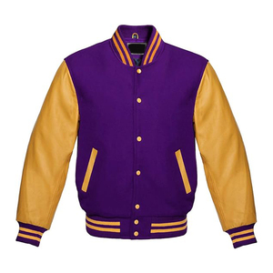 LOW MOQ <b>Retro</b> Vintage Men Letter Embroidered Logo Baseball Bomber Letterman <b>Jackets</b> Custom <b>Leather</b> Varsity <b>Jackets</b> - Product Image 5