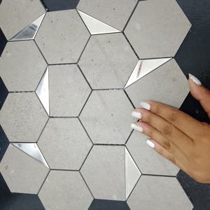 Naturel & Premium Feel 73Mm Hexagon Céramique Full Body Vitrified Mosaic Pour Murs Extérieurs Élévations de bâtiment Murs composés - Product Image 6