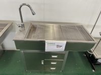 Table de toilettage vétérinaire en acier inoxydable 304 ACC-01, grand évier médical pour animaux de compagnie, pour clinique, hôpital, bureau de chirurgie