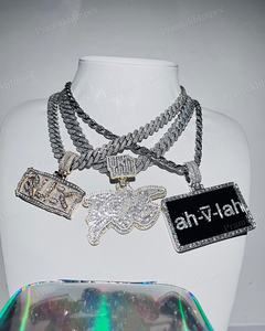 Pendentif de luxe personnalisé plaqué or Hip Hop avec nom, certifié GRA, diamants Moissanite VVS, pendentif tendance, colliers - Product Image 3