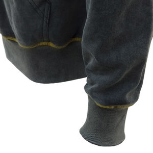 Sweat à capuche délavé personnalisé pour hommes, point contrasté, pull vintage, sweat à capuche en coton, impression bouffante, sweats à capuche décontractés en détresse - Product Image 6