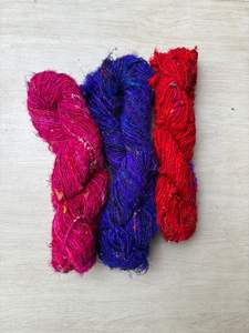 Wholesale Recycled Sari <b>Silk</b> <b>Yarn</b> Handspun Eco Friendly <b>Yarn</b> for Knitting & Crafts Colorful Recycled Sari <b>Silk</b> <b>Yarns</b> - Product Image 6