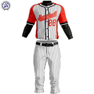 Uniforme de béisbol de material de poliéster 2024 OEM superventas mejor diseño ligero logotipo personalizado impresión ropa deportiva - Product Image 2