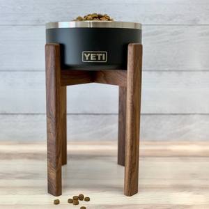 Petcare accessories wooden pet <b>bowl</b> holder natural wood <b>stand</b> for <b>dog</b> & cat feeding <b>bowls</b> made in Vietnam - Product Image 3