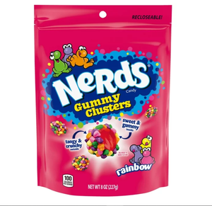 Nerds Gummy Clusters Candy Rainbow 8 oz Bolsa resellable - Product Image 1