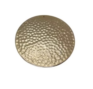 Modern Gold Plated Hammered Design Metal Round Coaster Eco-Friendly Brass <b>Pad</b> for Kitchen <b>Bar</b> Home-Fashionable New Model - Product Image 4