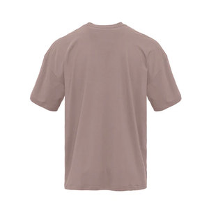 T-shirt oversize pour homme, logo brodé personnalisé, t-shirts d'usine, t-shirts en coton peigné - Product Image 3