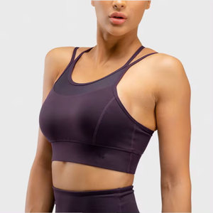 Soutien-gorge de sport pour femmes Nouveau design Sexy Deep V Cut Hollow Back V Neck Four-Way Stretch Nylon - Product Image 5