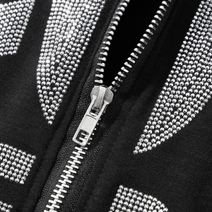 Sweat à capuche décontracté à fermeture éclair pour hommes le plus vendu avec un design imprimé à la mode Saison d'hiver Produit de gros fabriqué en usine - Product Image 3