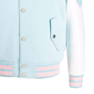 Veste universitaire Letterman personnalisée brodée pour hommes grande taille Streetwear col montant manteau Bomber toile personnalisable à l'avant - Product Image 6