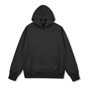 Sudadera con capucha recortada de gran tamaño para mujer de alta calidad, diseño personalizado, sudaderas con parte inferior recortada de lana gruesa de algodón, novedad de 2024 - Product Image 4