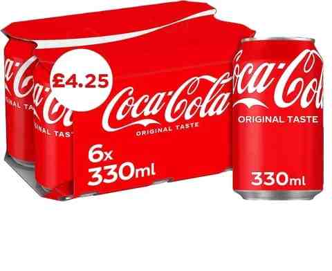 New Coca Cola 330ml x 24 Pcs Original Taste Carbonated Soda with Fruity Flavour Packaged in Bottles on Sale