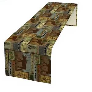 Chemin de Table Brodé 100% Coton Biologique Impression Personnalisée Design Moderne Fabricant Indien - Product Image 3