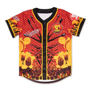 Jersey de béisbol personalizado de alta calidad para hombre, diseño transpirable, venta al por mayor a un precio barato con impresión por sublimación - Product Image 5