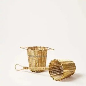 Solid Brass Reusable Silver Plated <b>Vintage</b> Customizable Deep Basket <b>Tea</b> Infuser for Filtering Loose Leaf <b>Tea</b> New Design - Product Image 6