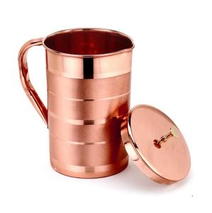 Jarras de agua artesanales beneficiosas para la salud de cobre puro 100% para uso elegante en el hogar y el hotel a los mejores precios - Product Image 1