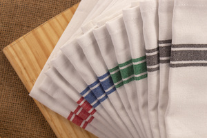 Paquete de toallas de cocina de Golf de algodón 100% a rayas Vintage de lujo 12 Toallas de playa de bambú de microfibra de lino a cuadros de uso doméstico de Color rojo - Product Image 6