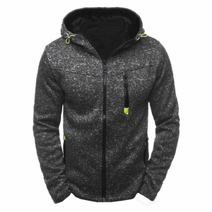OEM personalizado de los hombres 100% de algodón de lana con cremallera Sudadera con capucha deportiva de invierno antiarrugas de alta calidad al por mayor de diseño sólido con el logotipo forrado - Product Image 6