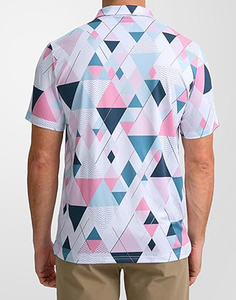 เสื้อโปโลผ้าฝ้ายออร์แกนิกของผู้ชายสำหรับฤดูร้อน100% ระบายอากาศได้ดีออกแบบได้เองด้วยการถักลายโลโก้สีพื้น - Product Image 2