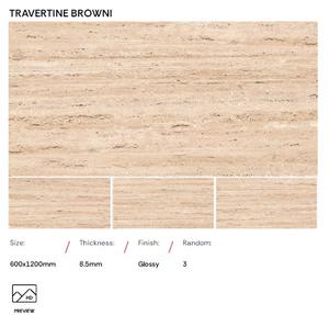 Carreaux en porcelaine émaillée polie grand format 600x1200mm, usage commercial et résidentiel, antidérapant pour mur et sol, brillant, grand format - Product Image 4