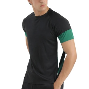 Camiseta Lisa Ecológica con Diseño de Paneles, Cuello Redondo, Corte Ajustado, para Fisicoculturismo, Deporte y Gimnasio, en Poliéster y Elastano - Product Image 6
