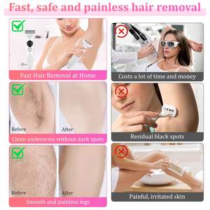 Rasoir électrique pour femmes avec double lame, sans douleur et étanche, alimenté par USB, pour le corps, le bikini, les sourcils, le nez, tondeuse conforme à la norme IPX7 - Product Image 4