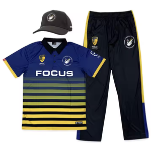 2024 conjunto de uniforme de cricket de manga corta personalizado para hombre precio al por mayor del proveedor de fábrica ropa deportiva de sublimación de talla grande - Product Image 2