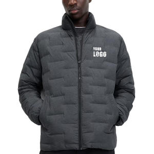 Veste matelassée oversize à fermeture éclair pour homme, qualité supérieure, solide, chaude pour l'hiver, personnalisée, imperméable, de haute qualité, en duvet - Product Image 2