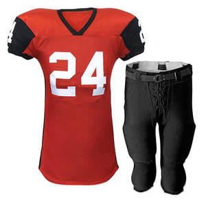 Conjunto de Uniforme de Fútbol Americano para Hombre, Camiseta de Manga Corta y Pantalones de Jersey de Poliéster, Transpirable, Ropa Deportiva - Product Image 1