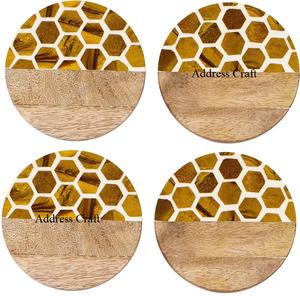 Affordable Price <b>Coasters</b> For Cup <b>Holder</b> Wood and Resin <b>Coasters</b> For Hot Selling Custom Table Decor <b>Coasters</b> Placements - Product Image 5