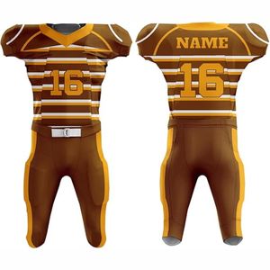 ชุดยูนิฟอร์มอเมริกันฟุตบอลแขนสั้น ผ้าสี่ทางยืดได้ ระบายอากาศดี ปักหมายเลขทีมตามสั่ง ผลิตจากโรงงานในปากีสถาน ขายส่ง - Product Image 1