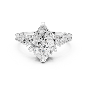 Anneau de découpe florale 10K Design creux pour elle - Product Image 4