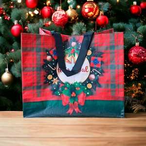 Articles chauds-sac à provisions en PP tissé/NW réutilisable pour Noël avec un très bon prix et un délai de livraison rapide dans un temps limité - Product Image 2