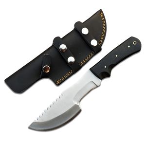 Traqueur de lame en acier D2 de taille personnalisée couteau à lame fixe manche en Micarta avec prise confortable pochette en cuir de vachette couteaux de camping - Product Image 1