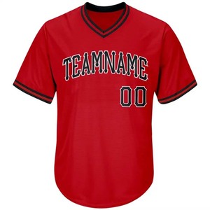 Jersey Baseball Hitam Putih untuk Pria, Kancing Depan, Seragam Tim, Bernapas, Ringan, Pakaian Olahraga Turnamen - Product Image 5