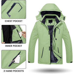 Chaqueta de esquí personalizada, ropa de abrigo de invierno OEM con impresión de logotipo de tela transpirable impermeable y servicios de etiqueta privada - Product Image 2