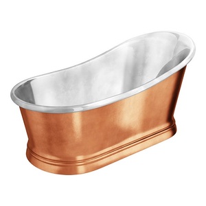 Baignoire en métal au design moderne et finition brillante pour la maison, les hôtels, les restaurants, accessoires de salle de bain de luxe faits à la main - Product Image 1