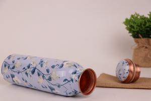 Bouteille en cuivre émaillé faite à la main avec logo personnalisé de différentes tailles Gym Activités de plein air Eau bouillante Matériau du couvercle en acier inoxydable - Product Image 4