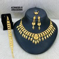 Conjunto de Collar con Cadena de Caja Chapada en Oro y Dije de Flor, Joyería para Mujer, 8.5 Pulgadas de Largo
