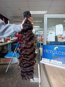 Meilleure vente 100% cheveux humains vague naturelle vietnamien vierge cuticule cheveux alignés Double trame couleur Ombre - Product Image 3