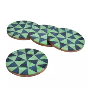 Accesorios de decoración para el hogar, posavasos de resina y diseño de madera para taza de té, vajilla real, posavasos, almohadillas - Product Image 6