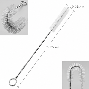 Brosse de nettoyage en gros pour pailles, 7,87 pouces de long, en acier inoxydable et nylon, pour pailles réutilisables - Product Image 2